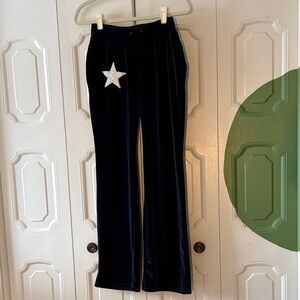 Midnight Blue Ombré Velvet Pants